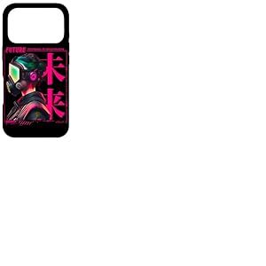 Fille Cyberpunk r&eacute;tro Japonaise dans Le Style Vaporwave Harajuku Coque pour iPhone 17 Pro
