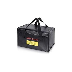 YUNIQUE GREEN-CLEAN-POWER - Sac Lipo Ignifuge pour Batteries | Résistant au Feu, Sûr pour DJI Tello, BD-1, Helifar | Idéal pour Drone Radiofly, Noir, Plastique | Dimensions cm 26 x 13 x 15