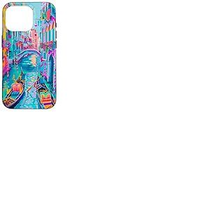 Venise Gondola Dream Surréaliste Scène artistique de canal vibrant Coque pour iPhone 16 Pro