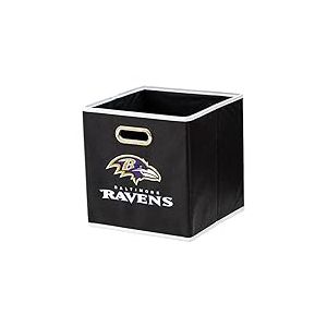 Franklin Sports NFL Baltimore Ravens Bac de Rangement Pliable NFL Cube de Rangement Pliable pour organiseurs de poubelles en Tissu NFL Team Cubes de Rangement Taille Unique 27,9 x 27,9 cm