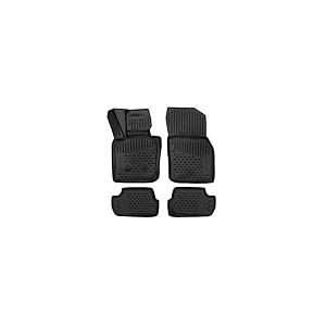Element EXP.ELEMENT3D00140210k Tapis de Sol en Caoutchouc antidérapant pour Mini Cooper One R50 R53 R56 Année : 14-20 Noir Ajustement mesuré au Laser personnalisé