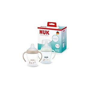 NUK Perfect Match Nuit Tasse d&rsquo;apprentissage | 6+ mois | 150 ml | Tasse anti-fuite pour b&eacute;b&eacute;s | Poign&eacute;es antid&eacute;rapantes | Brille dans le noir | Singe/Koala | Lot de 2