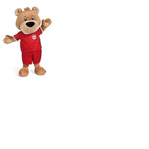 NICI Peluche Doudou FC Bayern Ours Berni 80cm avec Maillot de Foot Brun Issu d'une Production Durable