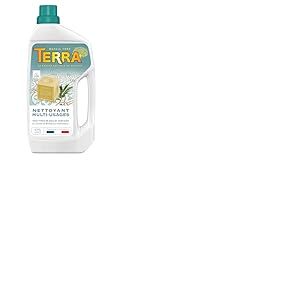 TERRA Nettoyant Multi-Usages Tous Types de Sols & Surfaces | Au savon de Marseille fabriqué en Provence | 97% d'ingrédients d'origine naturelle et certifié Ecolabel | Fabriqué en France | 900 mL