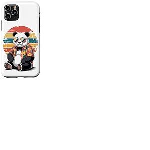 Panda Lunettes Hawaï Plage Été Vacances Pandas Coque pour iPhone 11 Pro