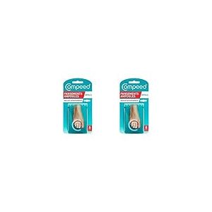 Compeed Mixte Compeed 8 Pansements Ampoules Hydrocolloïdes Soin des Pieds 5,1 x 1,7 cm, Caoutchouc, Beige (Lot de 2)