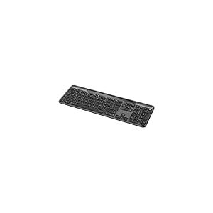 Logitech Signature Slim Solar+, Clavier sans Fil aliment&eacute; par la lumi&egrave;re Solaire et Artificielle, Batterie Durable Jusqu&rsquo;&agrave; 10 Ans, Touches Personnalisables, Bluetooth - Graphite - QWERTZ