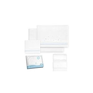 Interbaby Parure de lit pour Berceau 50 x 80 cm - Parure de lit d'hiver en Flanelle - Modèle étoile Lune - Comprend Un Drap-Housse, Un Drap Plat et Une taie d'oreiller