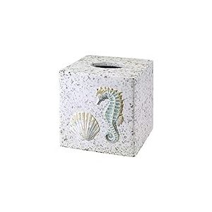 Avanti Linens - Housse de boîte à mouchoirs, Essentiels de Salle de Bain d'invités, décoration de Salle de Bain inspirée de la mer (Collection Coastal Terrazo)