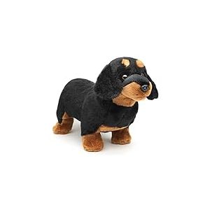 Uni-Toys - Teckel, Debout (sans Laisse) &ndash; 28 cm (Longueur) &ndash; Chien en Peluche, Animal de Compagnie &ndash; Peluche