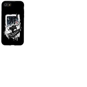 Katana Katana de Samoura&iuml; Ninja pour toiture Motif Chaton Noir Coque pour iPhone SE (2020) / 7/8