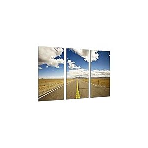 Tableau Moderne Photographique, Impression sur bois, Autoroute, Route 66, 97 x 62 cm, ref. 26318