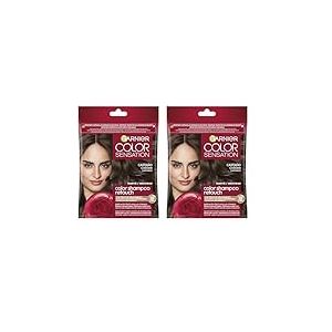 Garnier Color Shampoo Retouch Coloration Permanente Châtain - 100% Couverture Cheveux Blancs - Dure Jusqu'à 4 Semaines (Lot de 2)