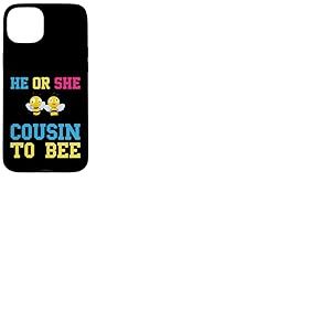 He Or She Cousin To Bee Baby Shower Party Révélation du sexe Coque pour iPhone 15 Plus