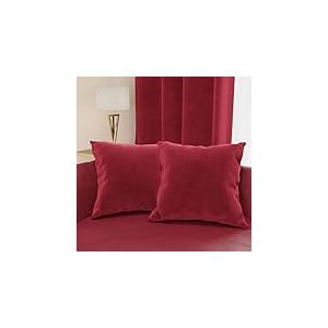 PETTI Artigiani Italiani - 2 Coussins Canap&eacute; en Velours avec Remplissage, Housses de Coussin pour Chambre, Coussins D&eacute;coratifs en Velours avec Housse &agrave; Sac, Bordeaux 2 Pi&egrave;ces - 65x65 cm
