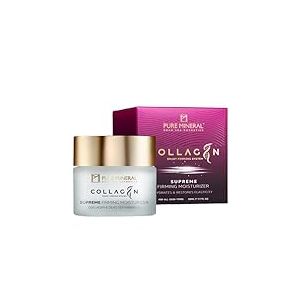 Pure Mineral - Cr&egrave;me Hydratante Raffermissante Supr&ecirc;me au Collag&egrave;ne - Min&eacute;raux Mer Morte, Hydratation Profonde, Raffermissement - Sans silicones, sulfates, parab&egrave;nes - 50ml