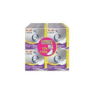 Lines Il est long avec ailes absorbantes en Lactifless, paquet de stock de 132 pièces