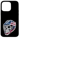 Casque de Sport avec Drapeau américain américain Coque pour iPhone 15 Pro Max