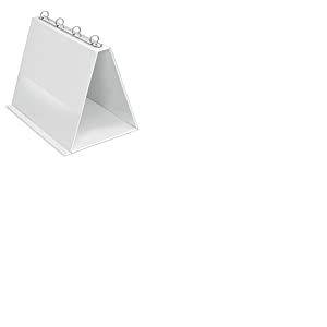 Veloflex 4101090 - Chevalet de table A4, pr&eacute;sentation, flipchart, carnet de relev&eacute;s, en PVC, format paysage, blanc, 1 pi&egrave;ce