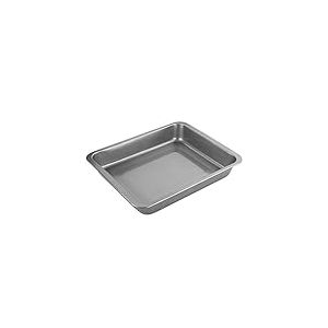 Chef Aid Plat à Rôtir en Acier au Carbone Antiadhésif, Revêtement Durable, Dimensions 23 x 18 x 5 cm, Idéal pour Viandes, Légumes et Pâtisseries, Robuste et Indispensable, Gris