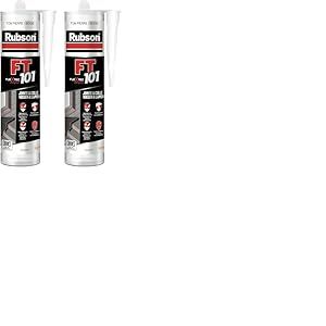Rubson FT 101 Ton Pierre, Mastic polymère de haute qualité pour joints, fissures, collages, Mastic étanche pour intérieur & extérieur, Mastic multi-matériaux, cartouche 280 ml (Lot de 2)