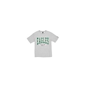 PHILADELPHIA EAGLES T-Shirt Unisexe NFL surdimensionn&eacute; en Satin avec &eacute;cusson Logo Gris chin&eacute;