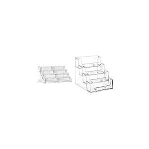 taymar porte-cartes de visite, support pour cartes de visite, présentoir pour cartes de visite, 2×4 étages, transparent & porte-cartes de visite, support pour cartes de visite