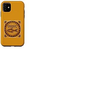 Ichthys Poisson Symbole Embl&egrave;me Chr&eacute;tien Pr&eacute;coce pour J&eacute;sus Christ Coque pour iPhone 11
