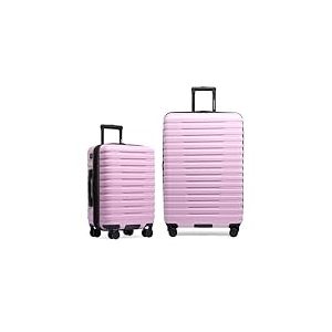 &Eacute;tats-Unis Traveler Boren Valise de Voyage Rigide en Polycarbonate Robuste avec 8 Roues pivotantes et poign&eacute;e en Aluminium, Lavande, 2-Piece Set, USB Port in Carry-on