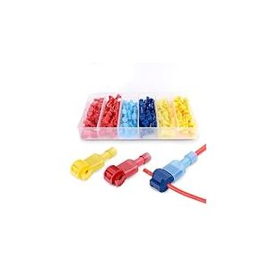 Nilight 50004R Lot de 120 bornes d&rsquo;&eacute;pissures m&acirc;les, en T, enti&egrave;rement isol&eacute;es, en nylon avec kit de d&eacute;branchement rapide, 60 paires