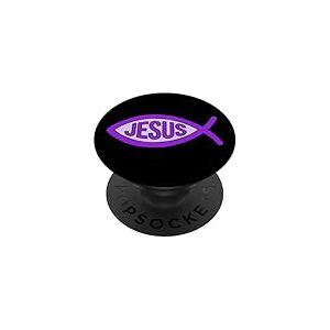 Chr&eacute;tien J&eacute;sus Christ Poisson Symbole Ichthys PopSockets PopGrip Adh&eacute;sif