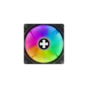 Xilence XPF120X.ARGB Ventilateur de boîtier 120mm, contrôlé par PWM, éclairage ARGB, Silencieux & Efficace, Anti-Vibrations, Hydro-roulement, Ventilateur PC pour Gaming, Transparent/Noir