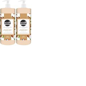 BOLDAIR - Nettoyant Mains Amande Douce - Lavage Fr&eacute;quent et R&eacute;gulier des Mains - 94,3% Ingr&eacute;dients d'Origine Naturelle - Fabrication Fran&ccedil;aise - Flacon Pompe 500 ml (Lot de 2)