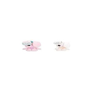 PEEKAPETS Lapin Rose + Lapin Blanc | Peluche Coucou Caché Qui Remue Ses Oreilles Lorsque Vous Appuyez sur Son Ventre, Cadeau Doudou pour Bébés