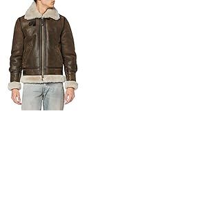 Schott NYC Blouson Cuir Homme, MARRON, XXXL