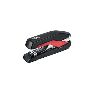 Rexel Supreme Omnipress 2115678 Agrafeuse à bande complète, capacité de 30 feuilles, agrafes plates, corps en métal, noir/rouge, 2115678