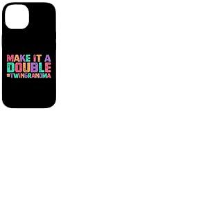 Make It A Double Twin Grandma of Twins Custom Grandma Coque pour iPhone 14