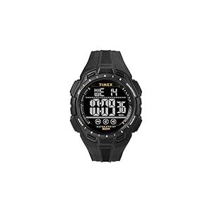 Timex Sport Montre pour hommes, 43 mm, bracelet en r&eacute;sine noir, cadran num&eacute;rique, bo&icirc;tier noir TW5M63700