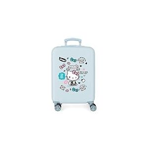 Hello Kitty You are Cute Valise Trolley Cabine Bleu 38x55x20 cms Rigide ABS Serrure à combinaison 35L 2,3Kgs 4 roues Bagage à main
