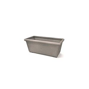 Kloris Pot de Fleurs rectangulaire MILLERIGHE 100 Taupe polyéthylène 100 x 48 cm Hauteur et Profondeur 39 cm