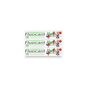 FLUOCARIL - Dentifrice Junior 6-13 ans Anti-Caries Bi-fluor&eacute; 145mg - Ar&ocirc;me/Go&ucirc;t Fruits Rouges - Aide &agrave; pr&eacute;venir les caries et renforce l'&eacute;mail des premi&egrave;res dents d&eacute;finitives (lot de 3x 75ml)
