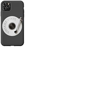 Disque Vinyle Blanc, Vinyle rétro Design, Platine DJ, Pop Coque pour iPhone 11 Pro Max