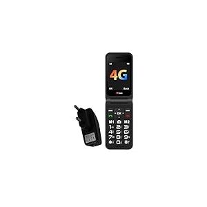 TTfone TT760 T&eacute;l&eacute;phone Mobile &agrave; Grosses Touches 4G pour Les Personnes &Acirc;g&eacute;es avec Bouton d'Assistance d'urgence - T&eacute;l&eacute;phone Mobile de Base D&eacute;verrouill&eacute; (Noire, avec Chargeur)