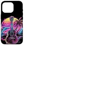 Ukulele Retrowave Timple Guitalele Coque pour iPhone 16 Pro