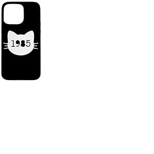 Chat né en 1985 Ans Anniversaire Maman de chat Papa de chat Coque pour iPhone 15 Pro Max
