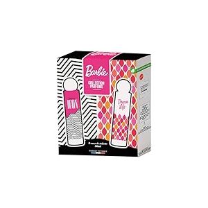 BARBIE coffret-parfum Eau de Toilette Collection découverte pour Femme 2 vaporisateurs 50ml Fabriqué en France senteurs Floral-Fruité et Floral-Ambré - Edition 65ième anniversaire BARBIE - Mattel
