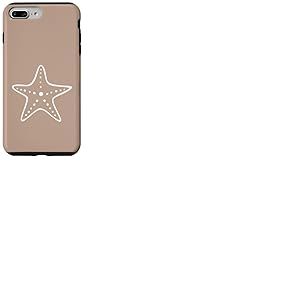 Étoile de mer Minimaliste océan Plage Mignonne étoile de mer – Marron Coque pour iPhone 7 Plus/8 Plus
