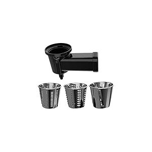 Cecotec Accessoire pour p&eacute;trisseur Twist&Fusion Salad. 3 Tambours interchangeables, Id&eacute;al pour couper, r&acirc;per et trancher les l&eacute;gumes, Compatible avec la gamme de m&eacute;langeurs Twist & Fusion
