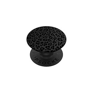 Motif Peau de léopard Noir et Gris - Imprimé Animal guépard PopSockets PopGrip Adhésif