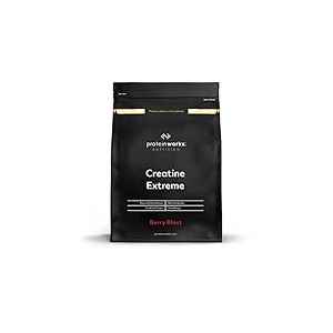 The Protein Works – Créatine Extreme Avec Shaker et Cuillères Gratuits – Super Mélange de 5 Créatines – Explosion de Baies, 750g